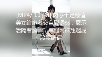 [MP4/ 197M] 肉感十足颜值美女给炮友交自慰诱惑，展示活隔着舔弄，单腿网袜翘起屁股露肥逼