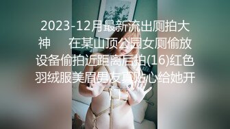 2023-12月最新流出厕拍大神❤️在某山顶公园女厕偷放设备偷拍近距离后拍(16)红色羽绒服美眉男友真贴心给她开门