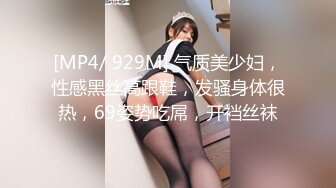 [MP4/ 929M] 气质美少妇，性感黑丝高跟鞋，发骚身体很热，69姿势吃屌，开裆丝袜